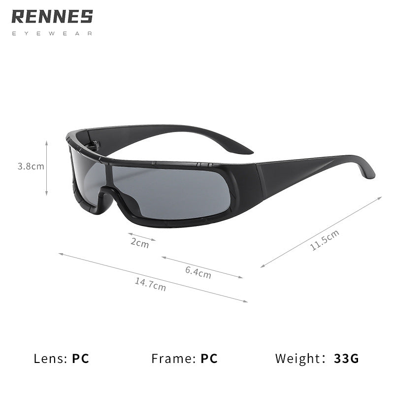 CHEVRIC | "Y2K" Cyber Shield Sunglasses